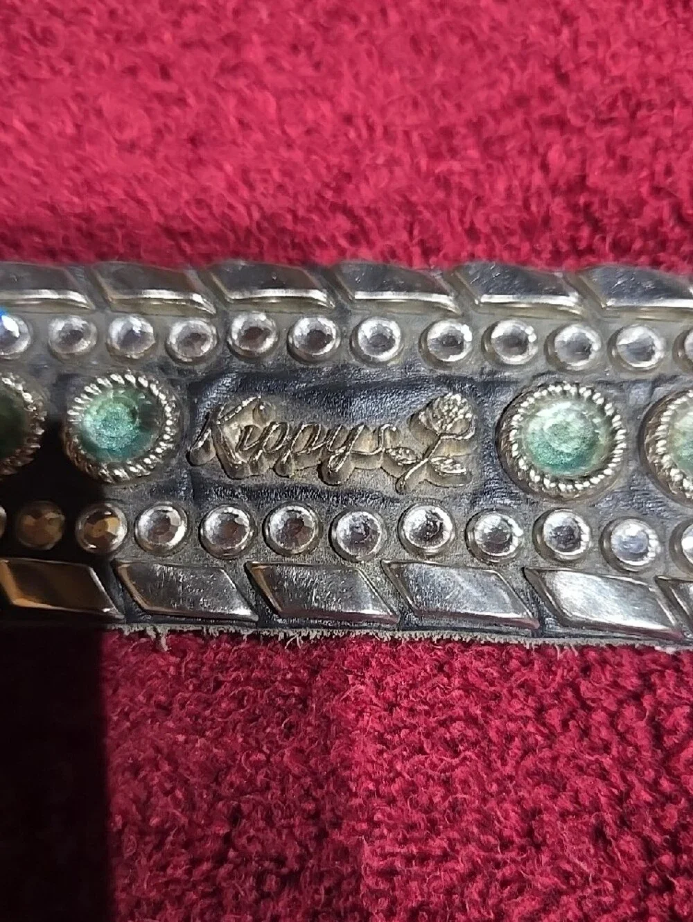 Kippys Original Swarovski Crystal  Leather Belt